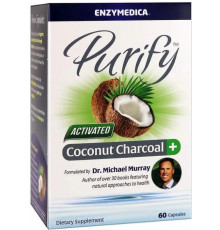 Активоване вугілля з кокоса Enzymedica Activated Coconut Charcoal+ 60 капс