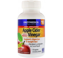 Яблочный уксус для похудения Enzymedica Apple Cider Vinegar 60 капс