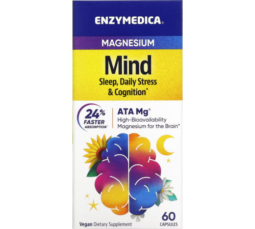 Магній (ацетилтауринат) для сну Enzymedica Magnesium Mind 60 капс
