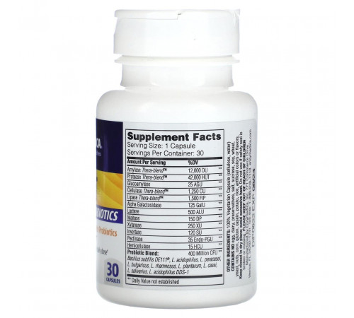 Ферменти і пробіотики, Digest + Probiotics, Enzymedica, 30 капсул Bio