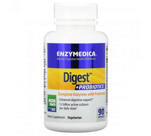 Ферменты и пробиотики Enzymedica  Digest + Probiotics 90 капс