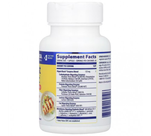 Ферменти та пробіотики Enzymedica Digest Basic + Probiotics 30 капс