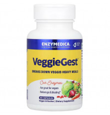 Ферменти для травлення рослинної клітковини Enzymedica VeggieGest 60 капс
