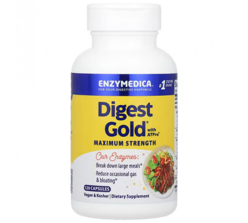 Ферменти для травлення Enzymedica Digest Gold with ATPro 120 капсул