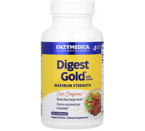 Ферменти для травлення Enzymedica Digest Gold with ATPro 180 капсул