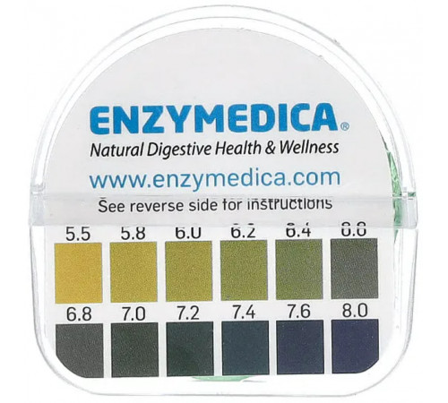 Тест-полоски для определения рН Enzymedica pH-Strips 120 тестов