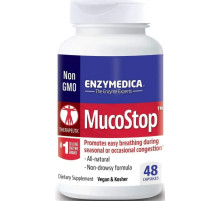 Ферменти для полегшення дихання Enzymedica MucoStop 48 капс
