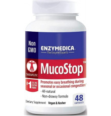 Ферменти для полегшення дихання Enzymedica MucoStop 48 капс