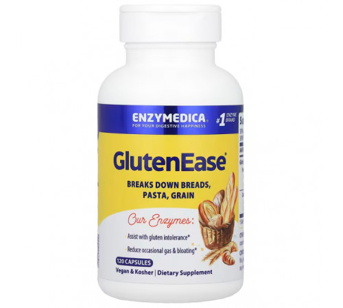 Ферменти для перетравлення глютену Enzymedica GlutenEase 120 капсул