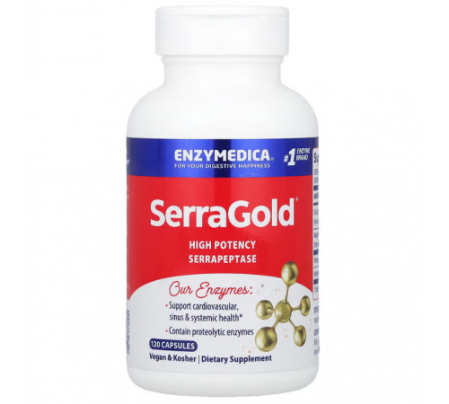 Серрапептаза Enzymedica SerraGold 120 капс
