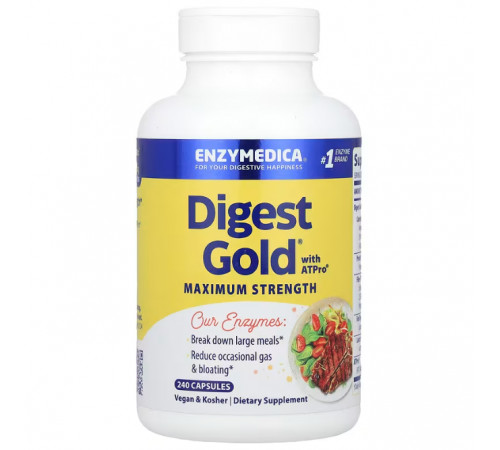 Ферменти для травлення Enzymedica Digest Gold with ATPro 240 капсул