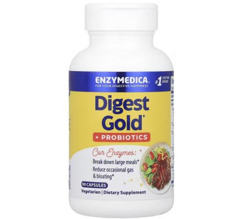 Ензими суміш плюс пробіотики Enzymedica Digest Gold Probiotics 90 капс