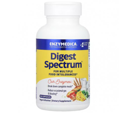Ферменты от пищевой непереносимости Enzymedica Digest Spectrum 120 капс