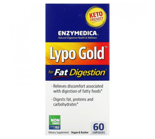 Ферменты для переваривания жиров Enzymedica Lypo Gold 60 капс