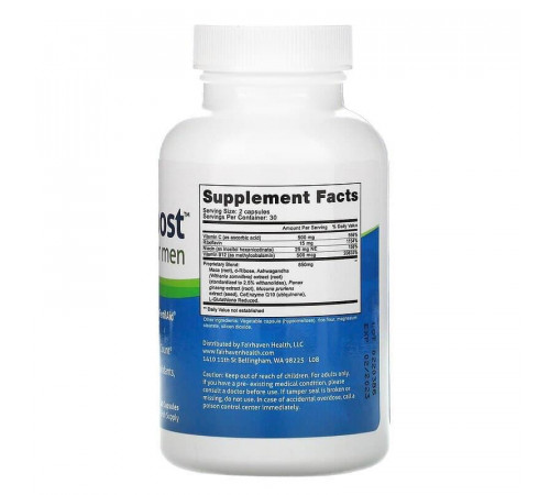 Репродуктивное здоровье мужчин Fairhaven Health CountBoost 60 капсул