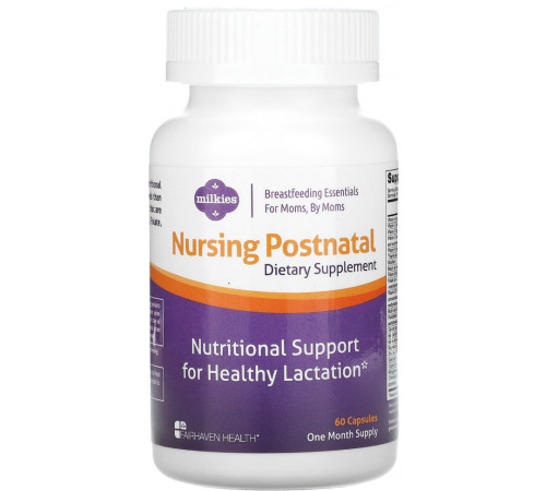 Післяпологовий догляд Fairhaven Health Milkies Nursing Postnatal 60 капс