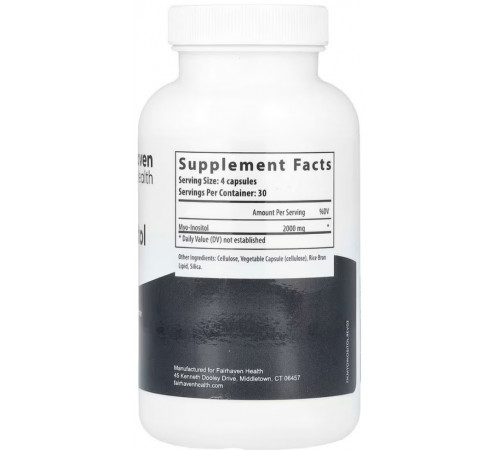Міо-інозитол для жінок та чоловіків Fairhaven Health Myo-Inositol 120 капс