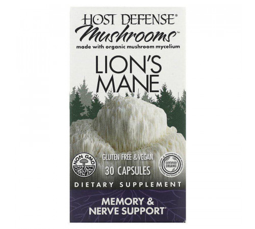 Їжачок Гребінчастий Host Defense Lion's Mane Fungi Perfecti 30 вег капс