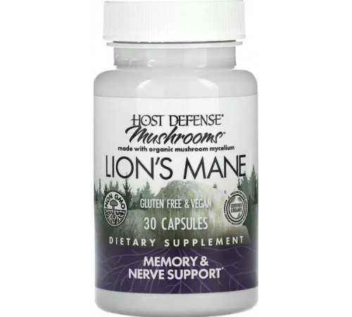 Їжачок Гребінчастий Host Defense Lion's Mane Fungi Perfecti 30 вег капс