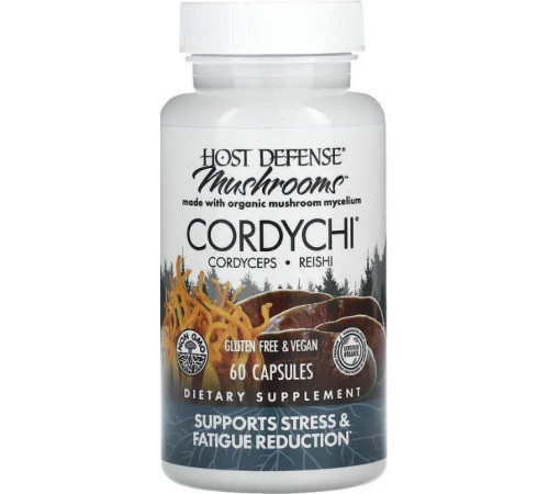 Кордицепс та рейші від стресу та втоми Fungi Perfecti Cordychi 60 капс
