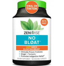 Від вздуття та газоутворення Zenwise Health No Bloat with Clinically Studied DE111 Probiotс 160 капс