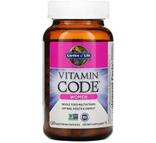 Сырые Витамины для женщин Garden of Life Whole Food Multivitamin for Women 120 вег капс