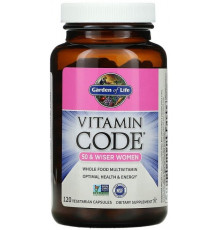 Сирі вітаміни для жінок 50+ Garden of Life Multivitamin Vitamin Code 120 вег капс