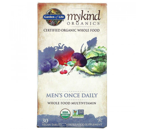 Мультивітаміни для чоловіків Garden of Life Men's Once Daily 30 вег таб