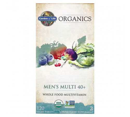 Вітаміни для чоловіків Garden of Life MyKind Organics 40+ 120 вег таб
