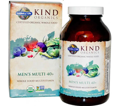 Вітаміни для чоловіків Garden of Life MyKind Organics 40+ 120 вег таб