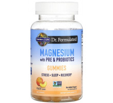 Магний с пробиотиками и пребиотиками Garden of Life Magnesium 60 жев конф персик