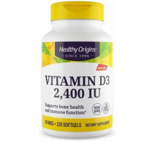 Витамин Д3 Холекальциферол Healthy Origins Vitamin D3 2400 МЕ 120 капсул