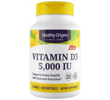 Вітамін Д3 Холекальциферол Healthy Origins Vitamin D3 5000 МЕ 120 капсул
