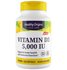 Витамин Д3 Холекальциферол Healthy Origins Vitamin D3 5000 МЕ 120 капсул