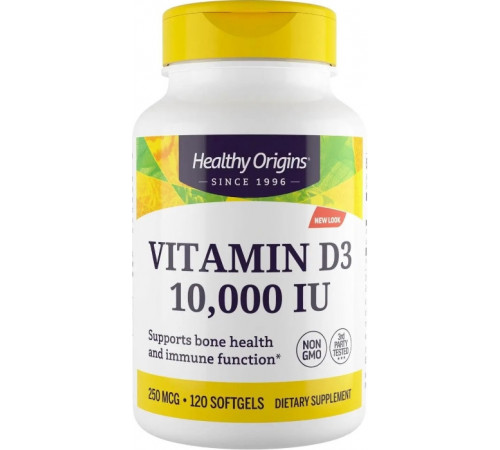 Витамин Д3 холекальциферол Healthy Origins Vitamin D3 10 000 МЕ 120 капс