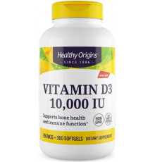 Витамин Д3 Healthy Origins Vitamin D3 10 000 МЕ 360 капсул