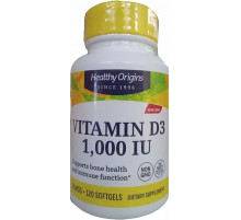 Вітамін Д3 в олії МСТ Healthy Origins Vitamin D3 in MCT Oil 1000 МЕ 120 капс