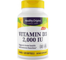 Витамин Д3 (холекальциферола) Healthy Origins Vitamin D3 in MCT Oil 2000 МЕ 120 капс