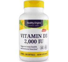 Витамин Д3 в масле МСТ Healthy Origins  Vitamin D3 in MCT Oil 2000 МЕ 360 капс