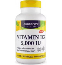 Витамин Д3 в масле МСТ Healthy Origins Vitamin D3 in MCT Oil 5000 МЕ 360 гел капс