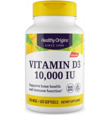 Вітамін D3 з олією МСТ для імунітету Healthy Origins Vitamin D3 10000 МО 120 гел капс