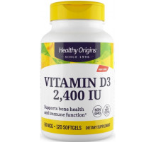 Масляний Вітамін D з МСТ Healthy Origins Vitamin D3 2400 МО 120 гел капс