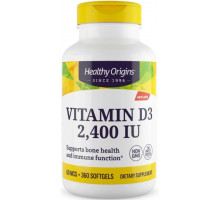 Витамин D3 с маслом МСТ Healthy Origins Vitamin D3 2400 МЕ 360 гел капс