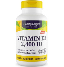 Вітамін D3 з олією МСТ Healthy Origins Vitamin D3 2400 МЕ 360 гел капс