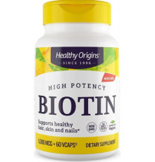 Біотин для волосся Healthy Origins Biotin 5000 мкг 60 капс