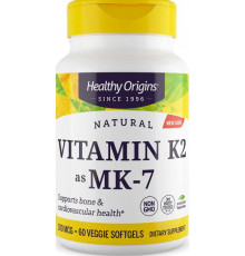 Вітамін K2 у формі MK7 Healthy Origins Vitamin K2 as MK-7 100 мкг 60 капс