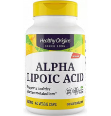 Альфа Ліпоєва кислота для підшлункової залози Healthy Origins Alpha Lipoic Acid 600 мг 60 капс