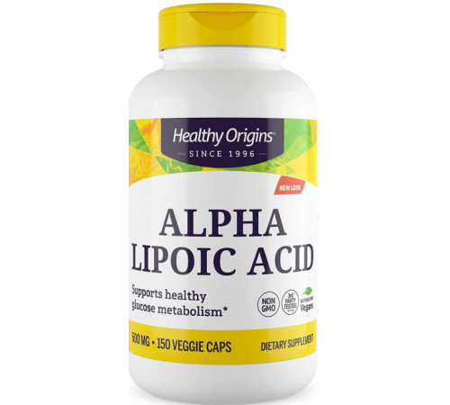Альфа-ліпоєва кислота для підшлункової залози Healthy Origins Alpha Lipoic Acid 600 мг 150 капс