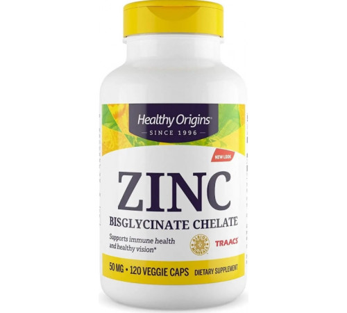Цинк бісгліцинат Healthy Origins Zinc 50 мг 120капс