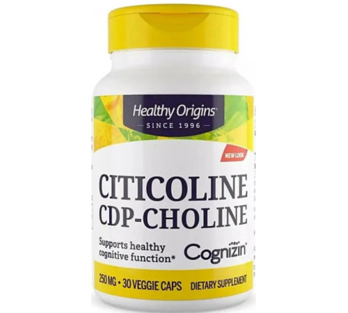 Когніцин цитиколіну, Cognizin Citicolinee, Healthy Origins, 250 мг, 30 вегетаріанських капсул